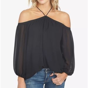 1. State Off The Shoulder Halter Top